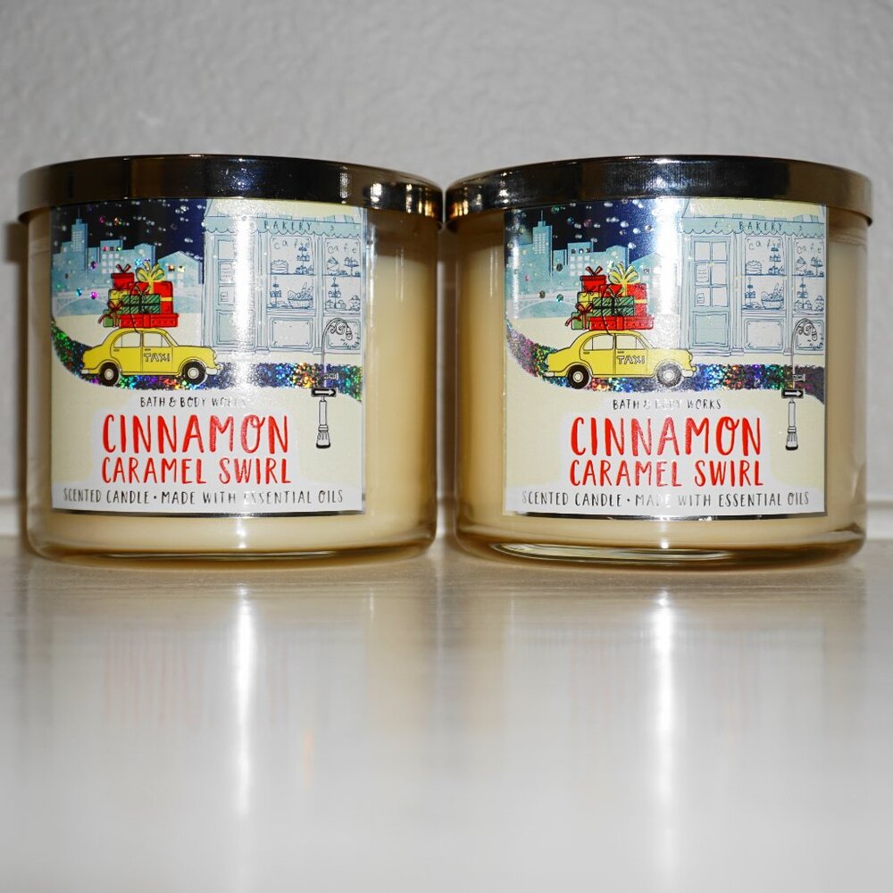 Bath & Body Works - Cinnamon Caramel Swirl 3-wick Candle (2)